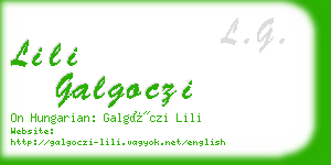 lili galgoczi business card